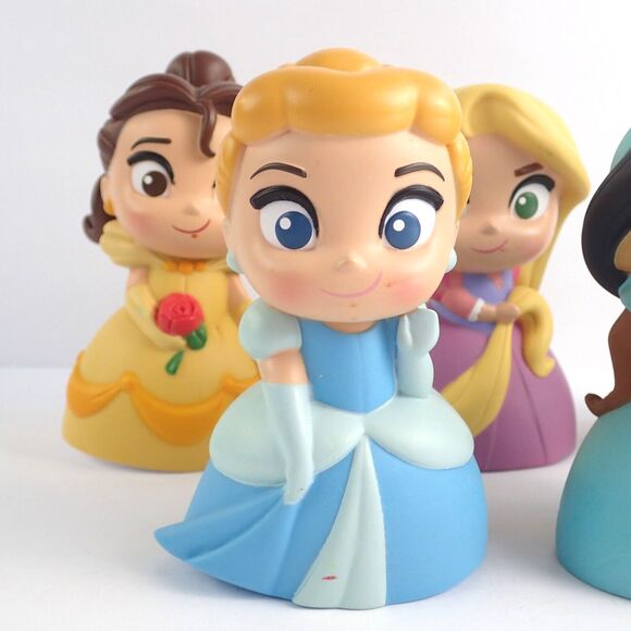 Disney Parks Princess Bath Toy Set Belle Cinderella Tiana Rapunzel Jasmine - Picture 2 of 11